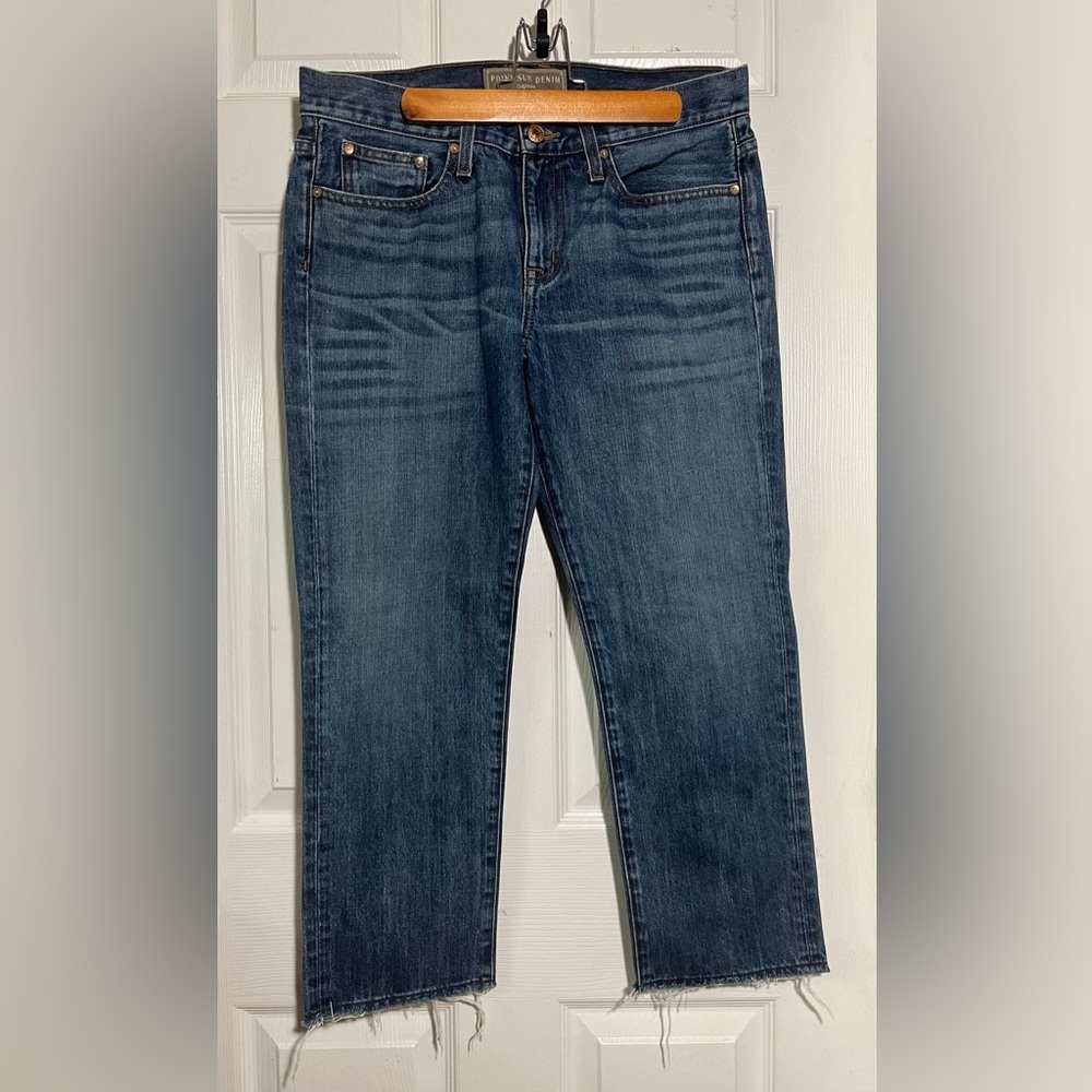 POINT SUR DENIM Women’s Cropped Blue Women's Jeans Sz‎ 28